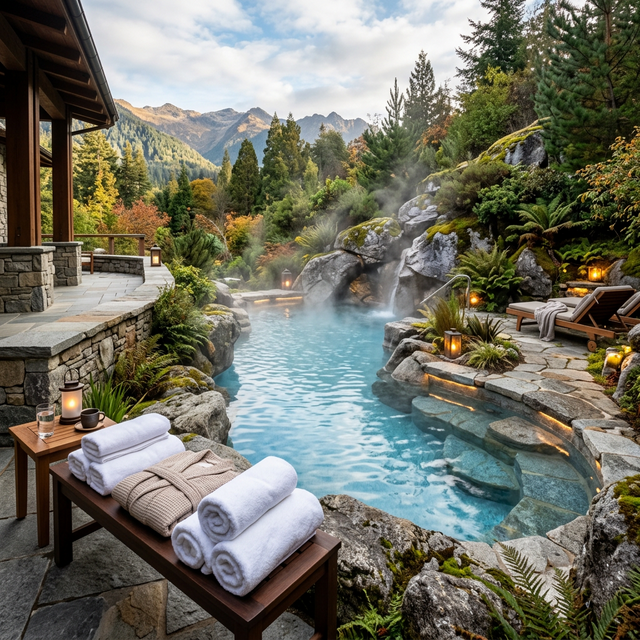 Luxury thermal spa pool